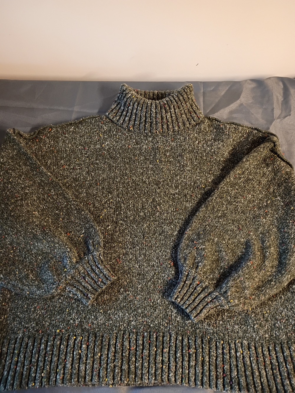Kaileigh Speckled Charcoal Turtleneck Sweater